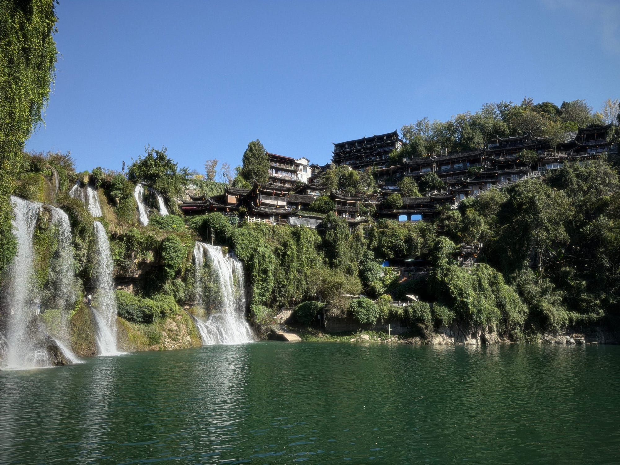 Trip photo: Furong, the old town built over a waterfall. The entry fee keeps it wonderfully quiet