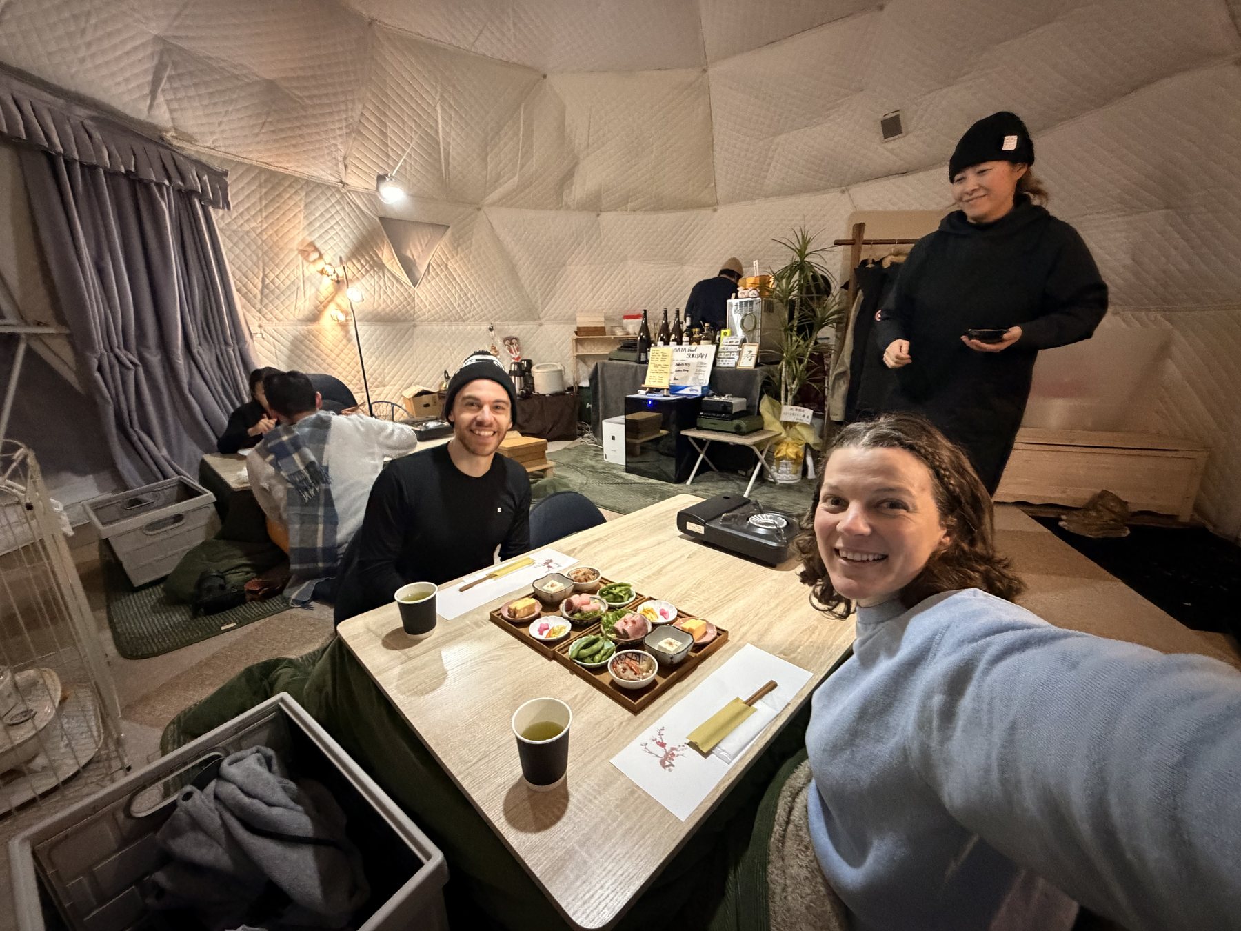 Trip photo: dinner inside a dome at Zao in 2026